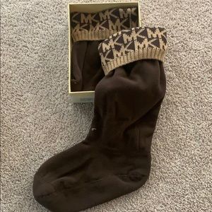 Michael Kors Brown/Tan Boot socks shoe size 6-8